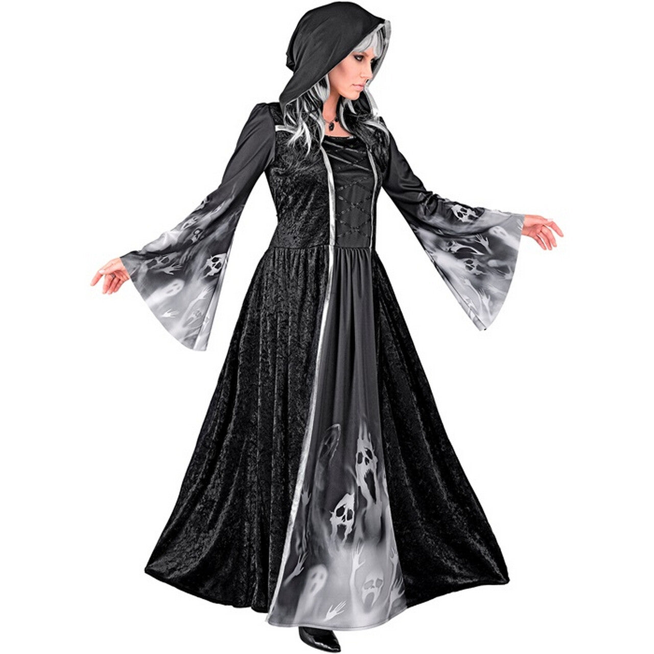 Op deze afbeelding zie je een Kostuums, van het merk Widmann. Screaming Souls Witch Vrouw Kostuum