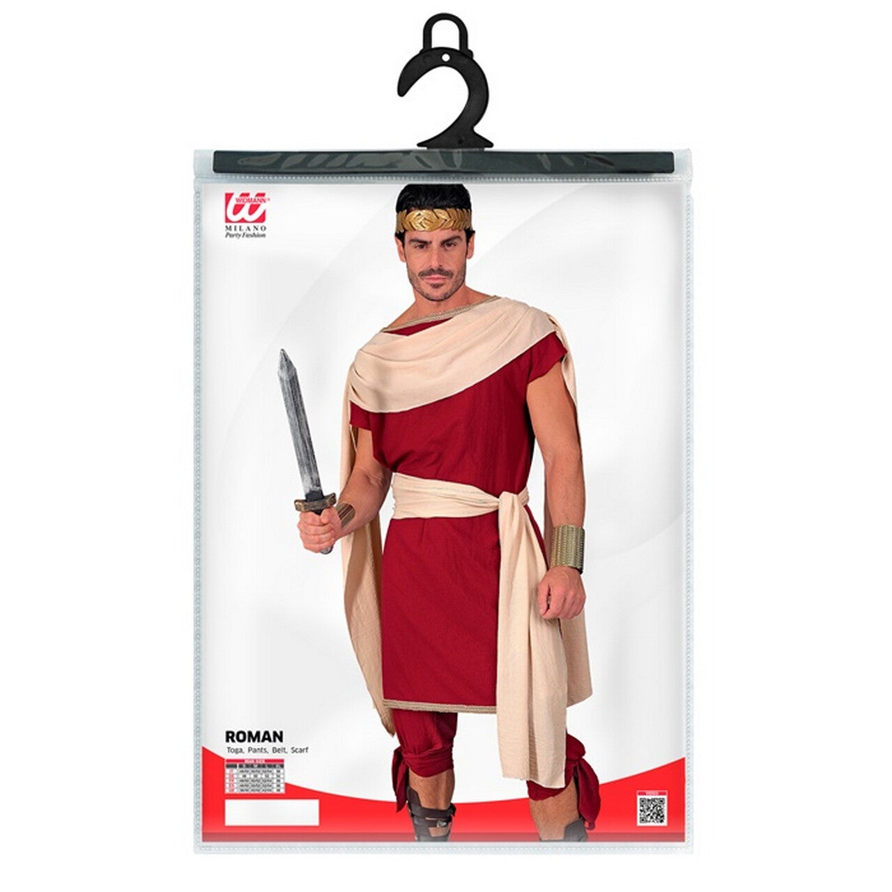 Op deze afbeelding zie je een Kostuums, van het merk Widmann. Enorm Aantrekkelijke Romein Man Kostuum