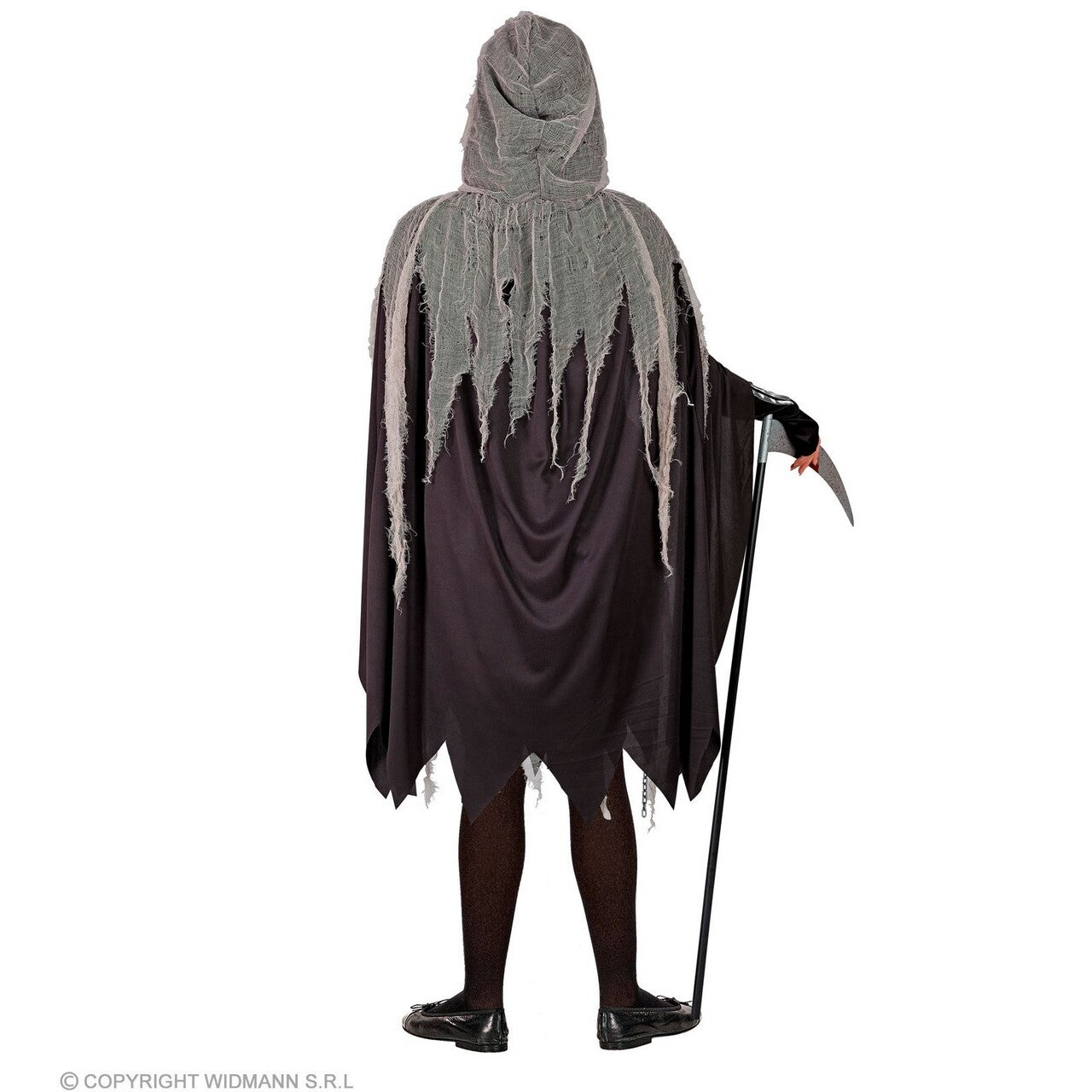 Op deze afbeelding zie je een Kostuums, van het merk Widmann. Skelet Spook Zwarte Beul Meisje Kostuum