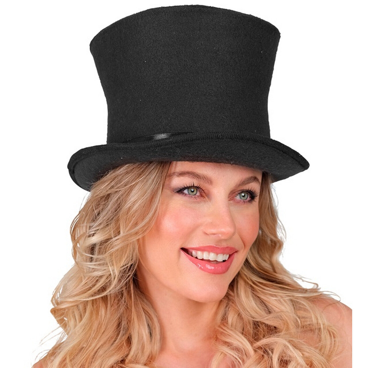 Op deze afbeelding zie je een Accessoires, van het merk Widmann. Hoge Deftige Hoed Zwart