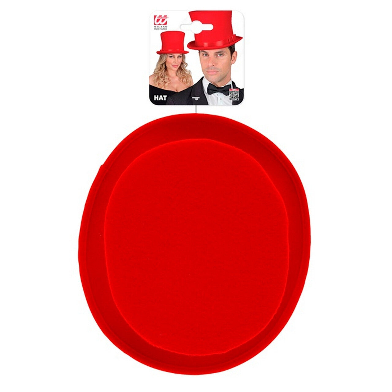 Op deze afbeelding zie je een Accessoires, van het merk Widmann. Hoge Deftige Hoed Rood