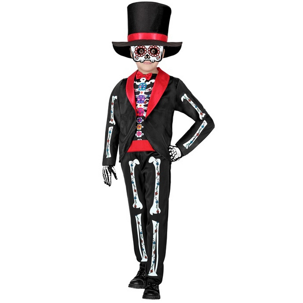Op deze afbeelding zie je een Kostuums, van het merk Widmann. Mister Mexican Bones Jongen Kostuum
