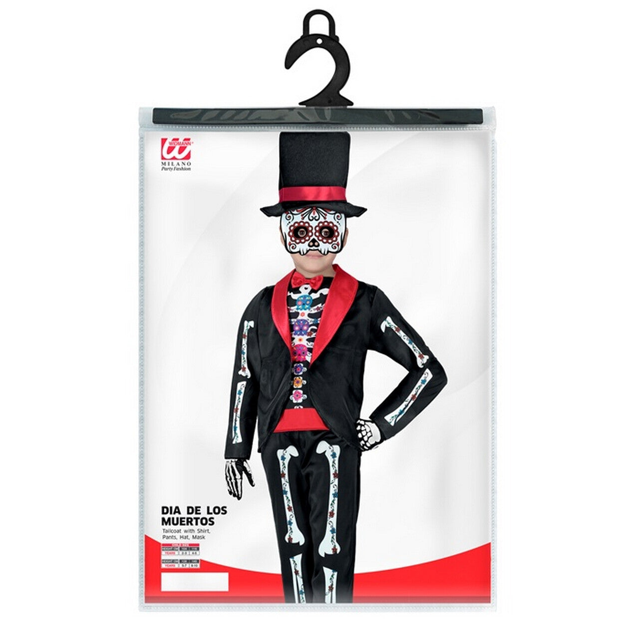 Op deze afbeelding zie je een Kostuums, van het merk Widmann. Mister Mexican Bones Jongen Kostuum