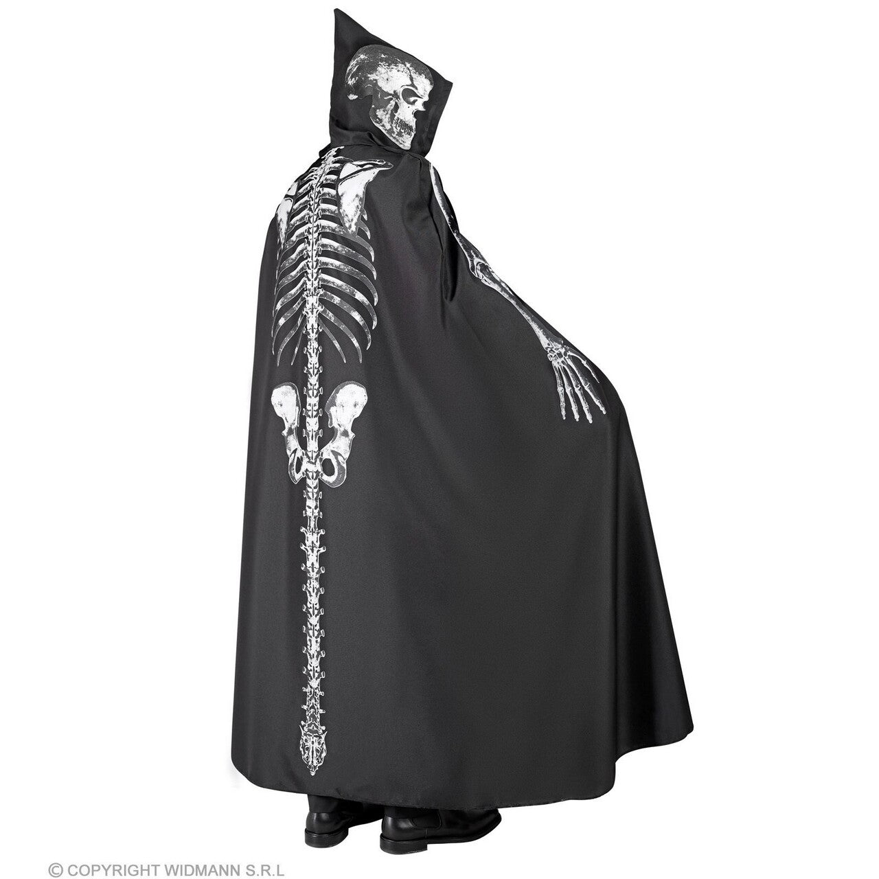 Op deze afbeelding zie je een Kostuums, van het merk Widmann. Skelet Cape Met Met Ruggengraat En Kap