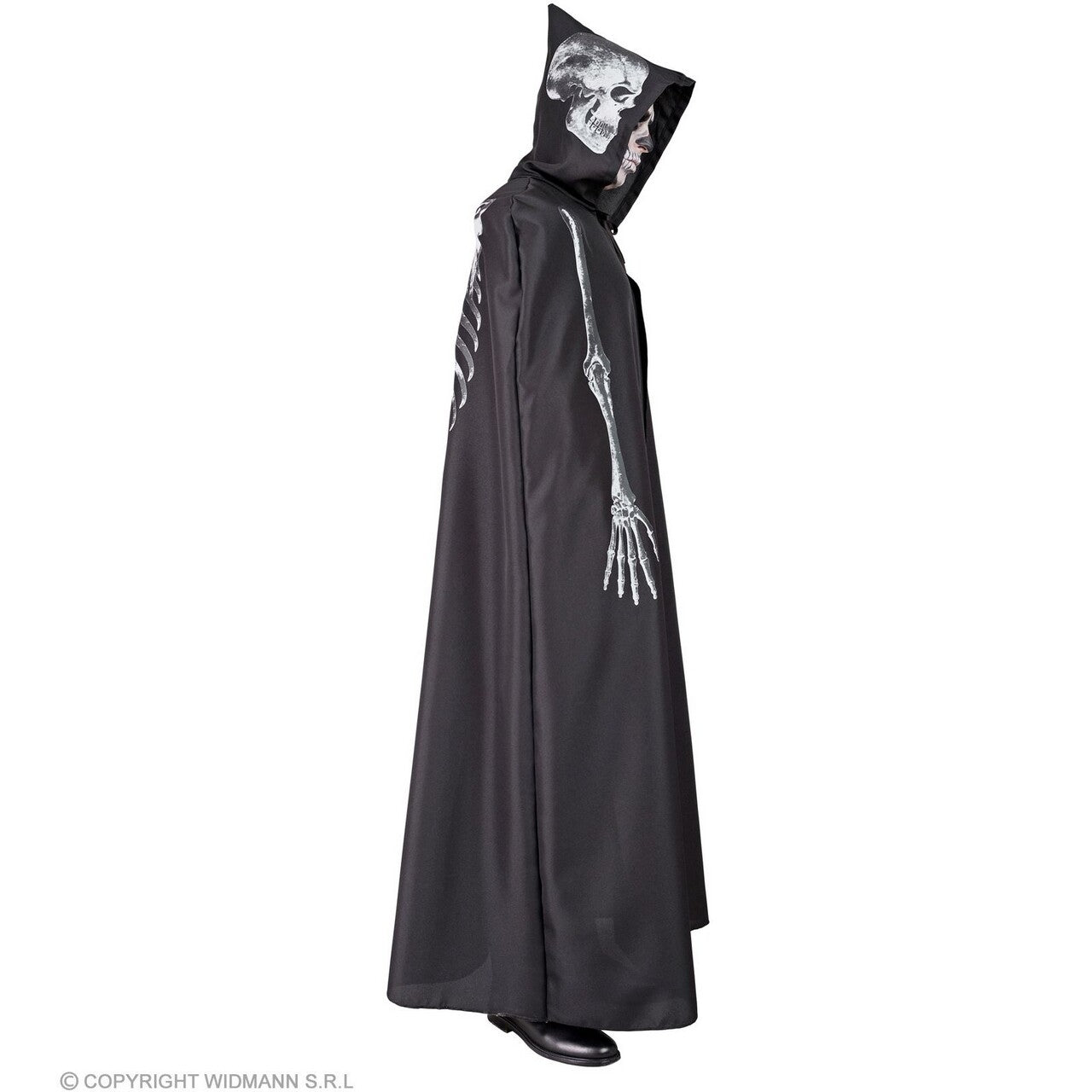 Op deze afbeelding zie je een Kostuums, van het merk Widmann. Skelet Cape Met Met Ruggengraat En Kap