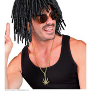 Op deze afbeelding zie je een Accessoires, van het merk Widmann. Ketting Marihuana Goud 65 Cm