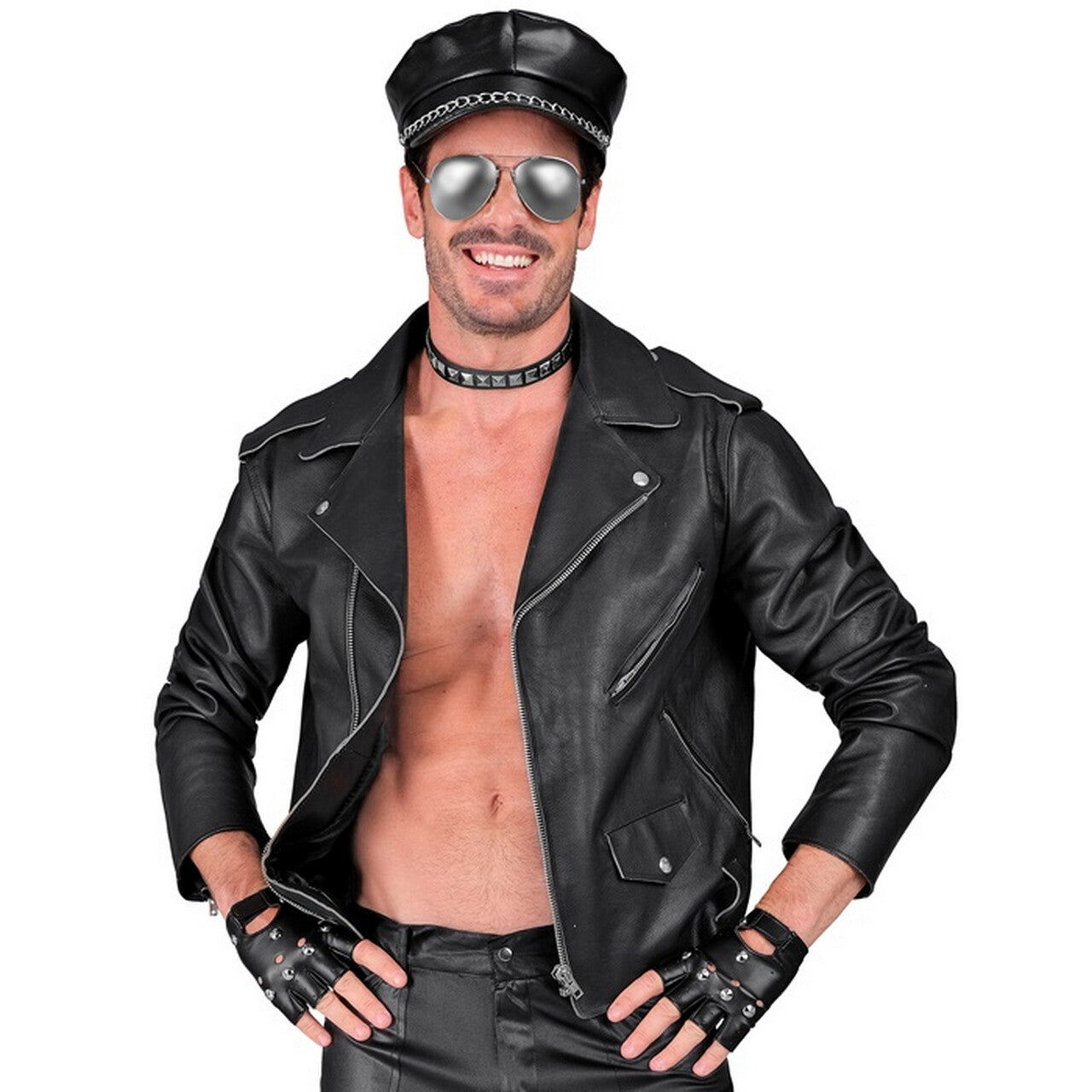 Op deze afbeelding zie je een Accessoires, van het merk Widmann. Stoere Biker Set Road Warriors