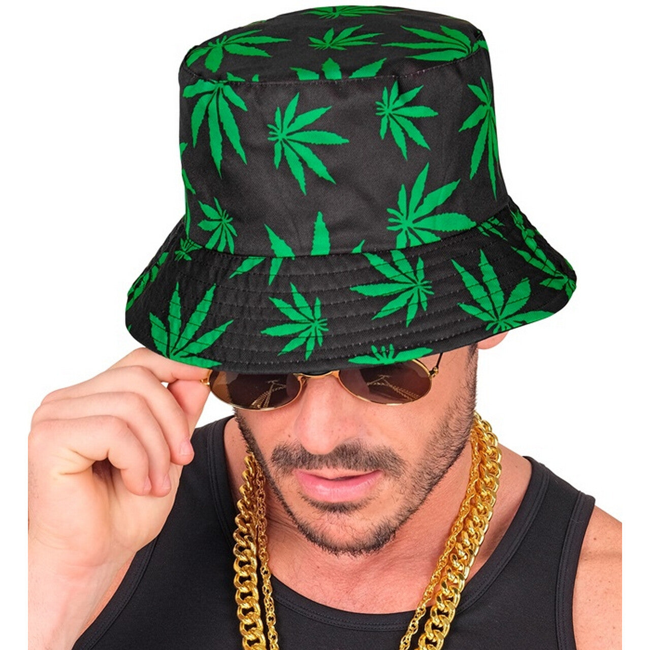 Op deze afbeelding zie je een Accessoires, van het merk Widmann. Bucket Hat Green Grass