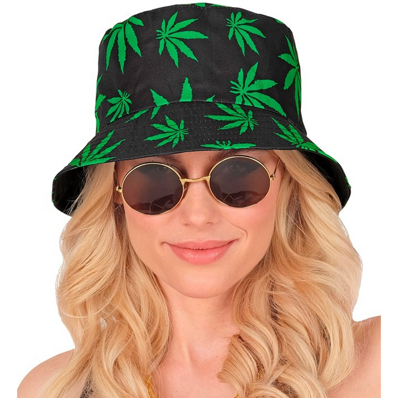 Op deze afbeelding zie je een Accessoires, van het merk Widmann. Bucket Hat Green Grass