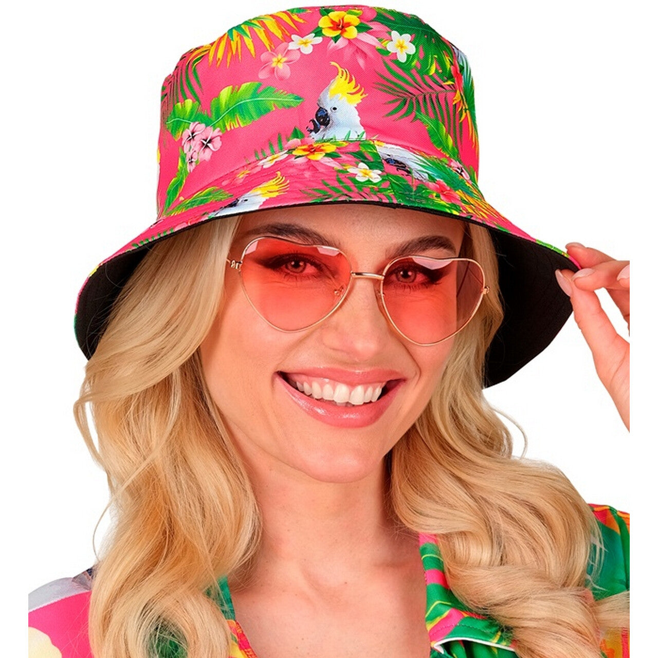 Op deze afbeelding zie je een Accessoires, van het merk Widmann. Bucket Hat Pink Flavour