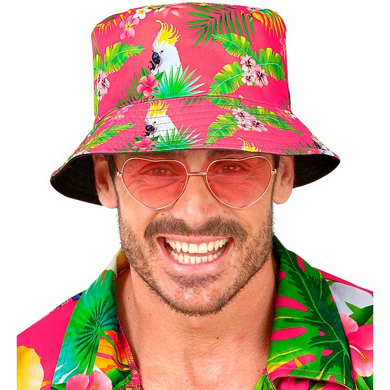 Op deze afbeelding zie je een Accessoires, van het merk Widmann. Bucket Hat Pink Flavour