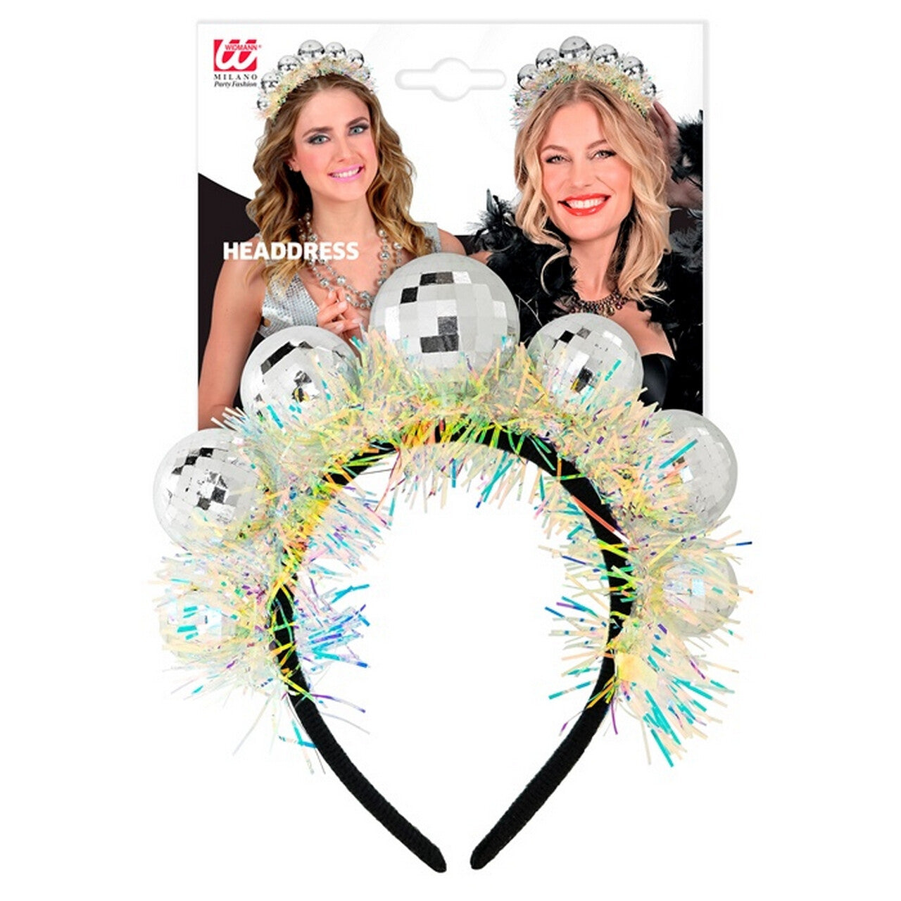 Op deze afbeelding zie je een Accessoires, van het merk Widmann. Koningin Van De Disco Hoofdband