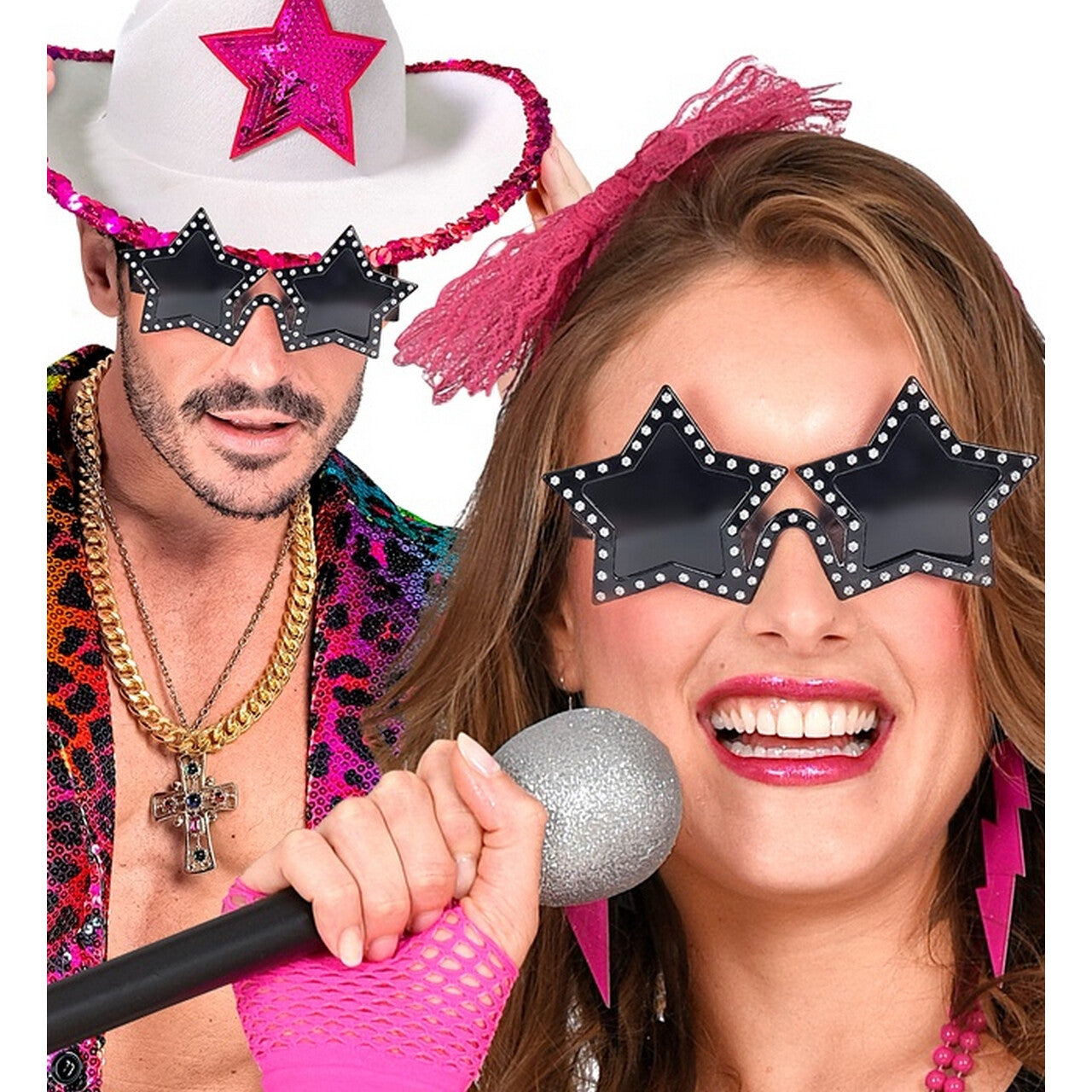Op deze afbeelding zie je een Accessoires, van het merk Widmann. Bril Superstar