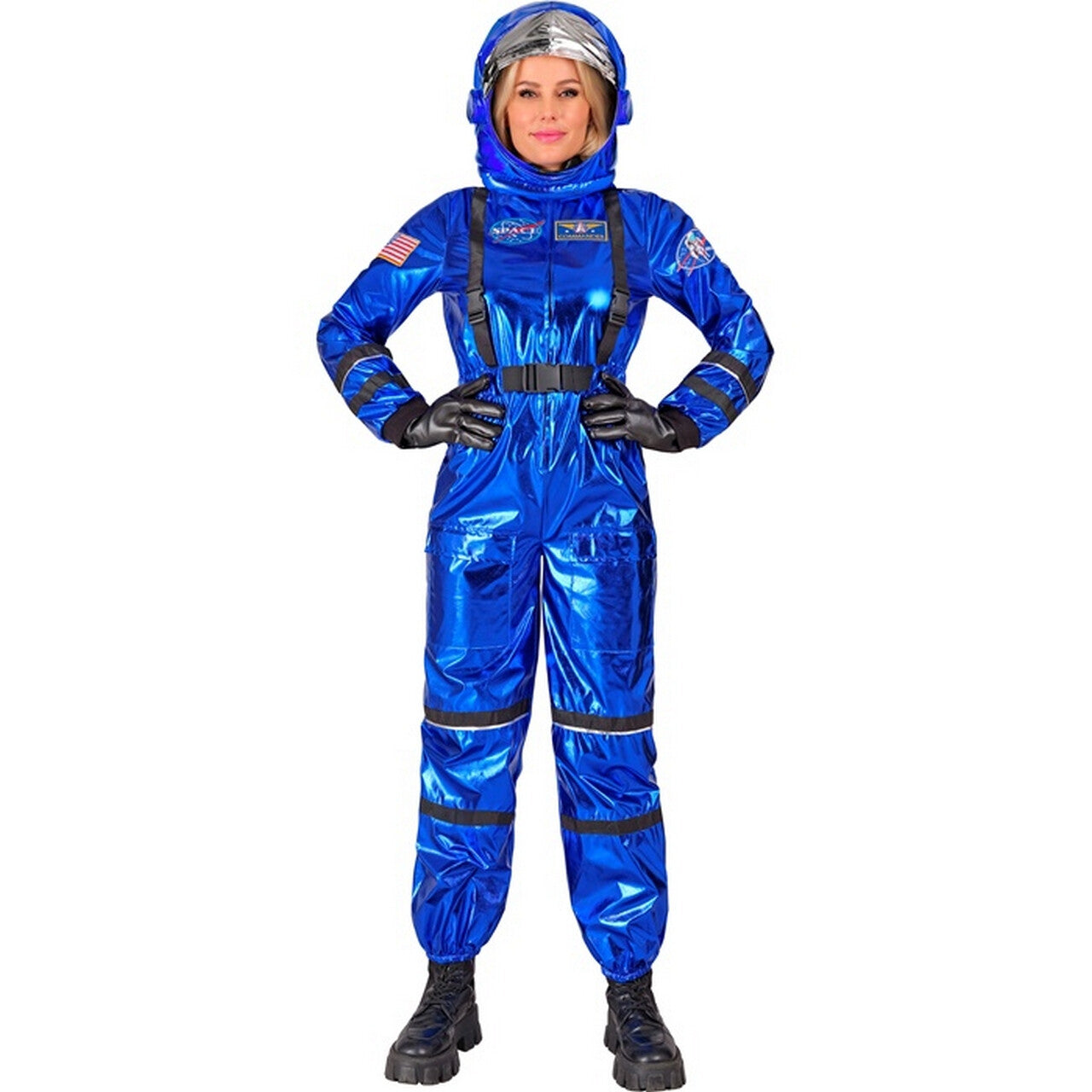 Op deze afbeelding zie je een Kostuums, van het merk Widmann. Blauwe Astronaut Katy Vrouw Kostuum