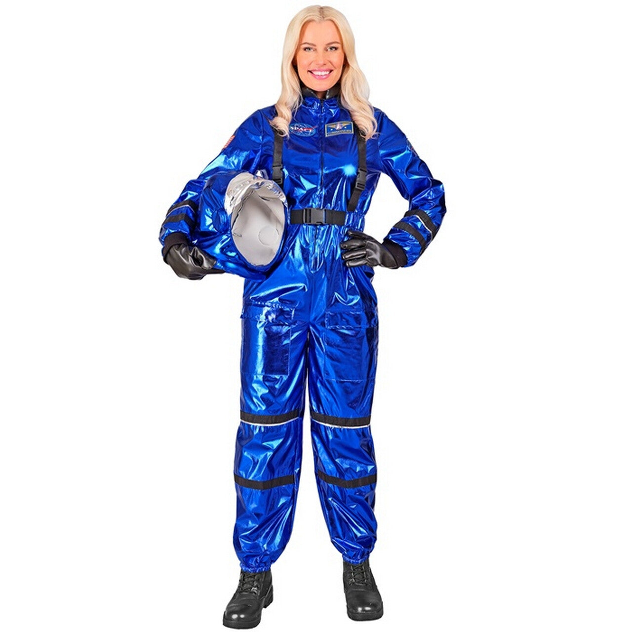 Op deze afbeelding zie je een Kostuums, van het merk Widmann. Blauwe Astronaut Katy Vrouw Kostuum