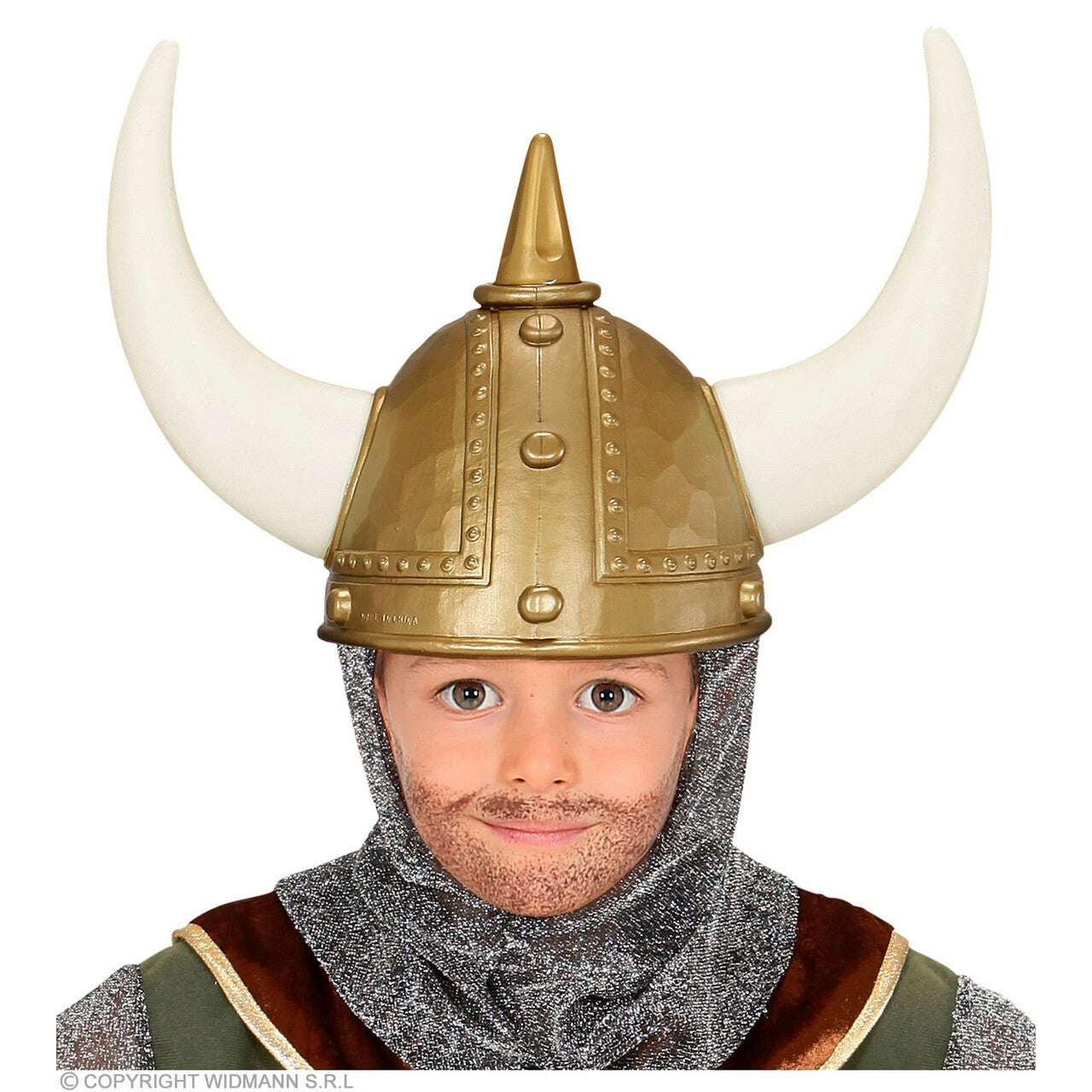 Op deze afbeelding zie je een Accessoires, van het merk Widmann. Viking Helm Met Hoorntjes Kind