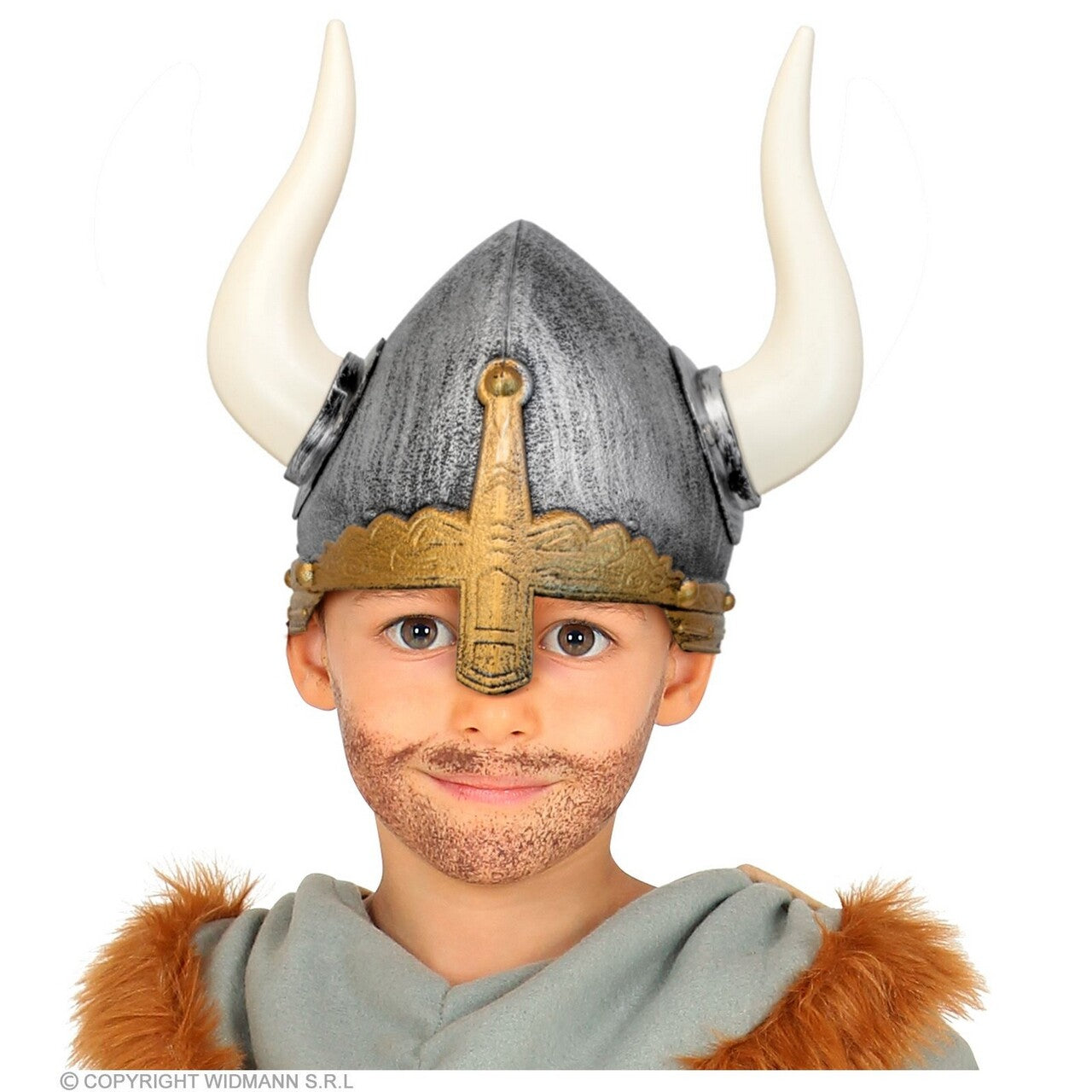 Op deze afbeelding zie je een Accessoires, van het merk Widmann. Vik De Viking Helm Kind