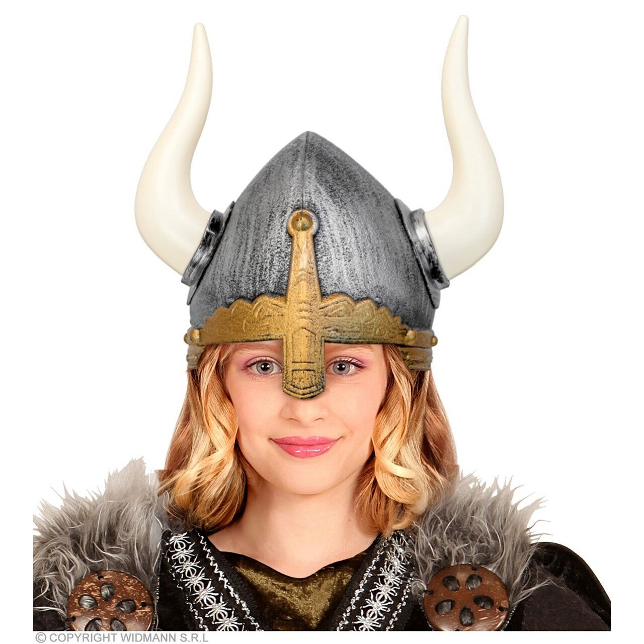 Op deze afbeelding zie je een Accessoires, van het merk Widmann. Vik De Viking Helm Kind