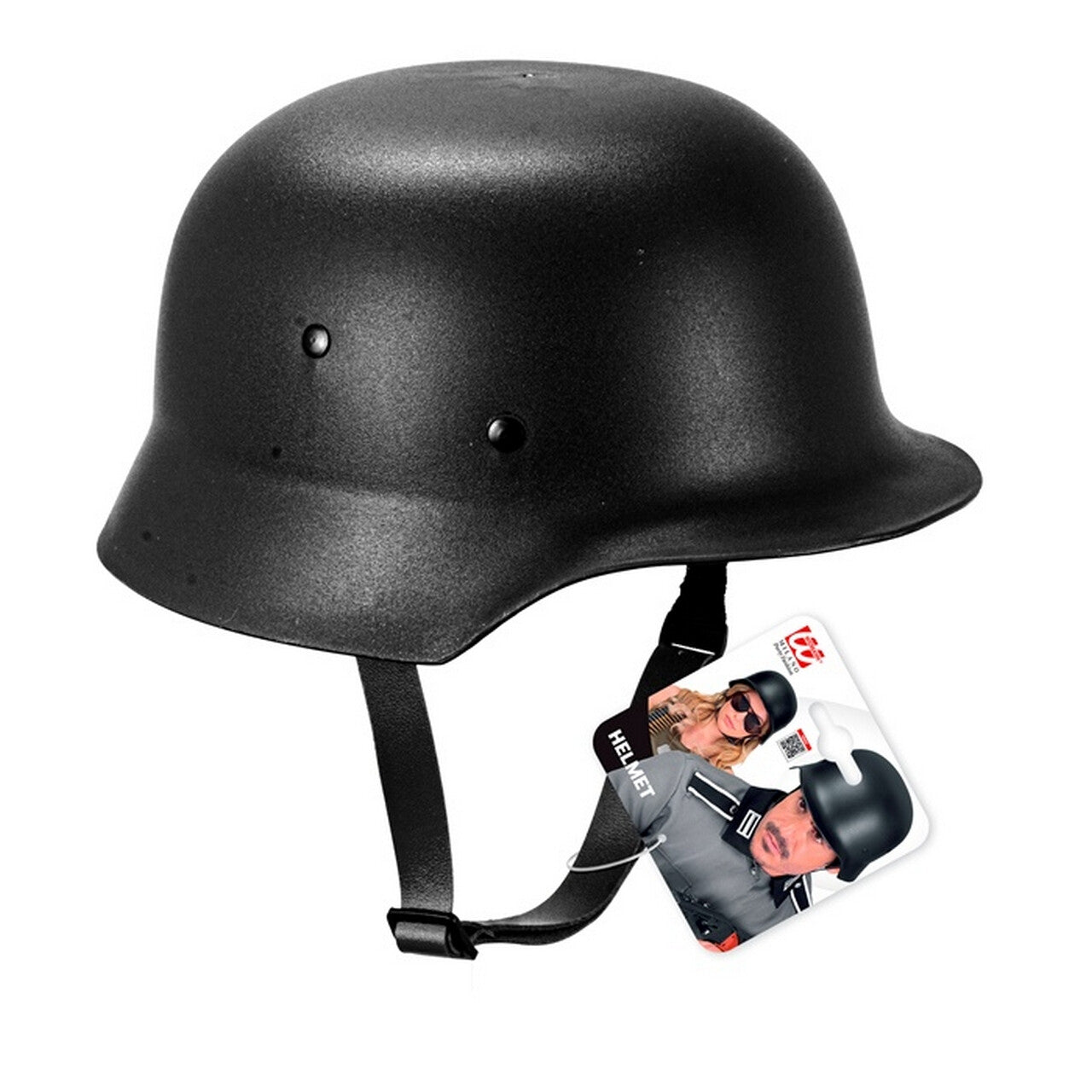 Op deze afbeelding zie je een Accessoires, van het merk Widmann. Zwarte Helm Militair Special Forces