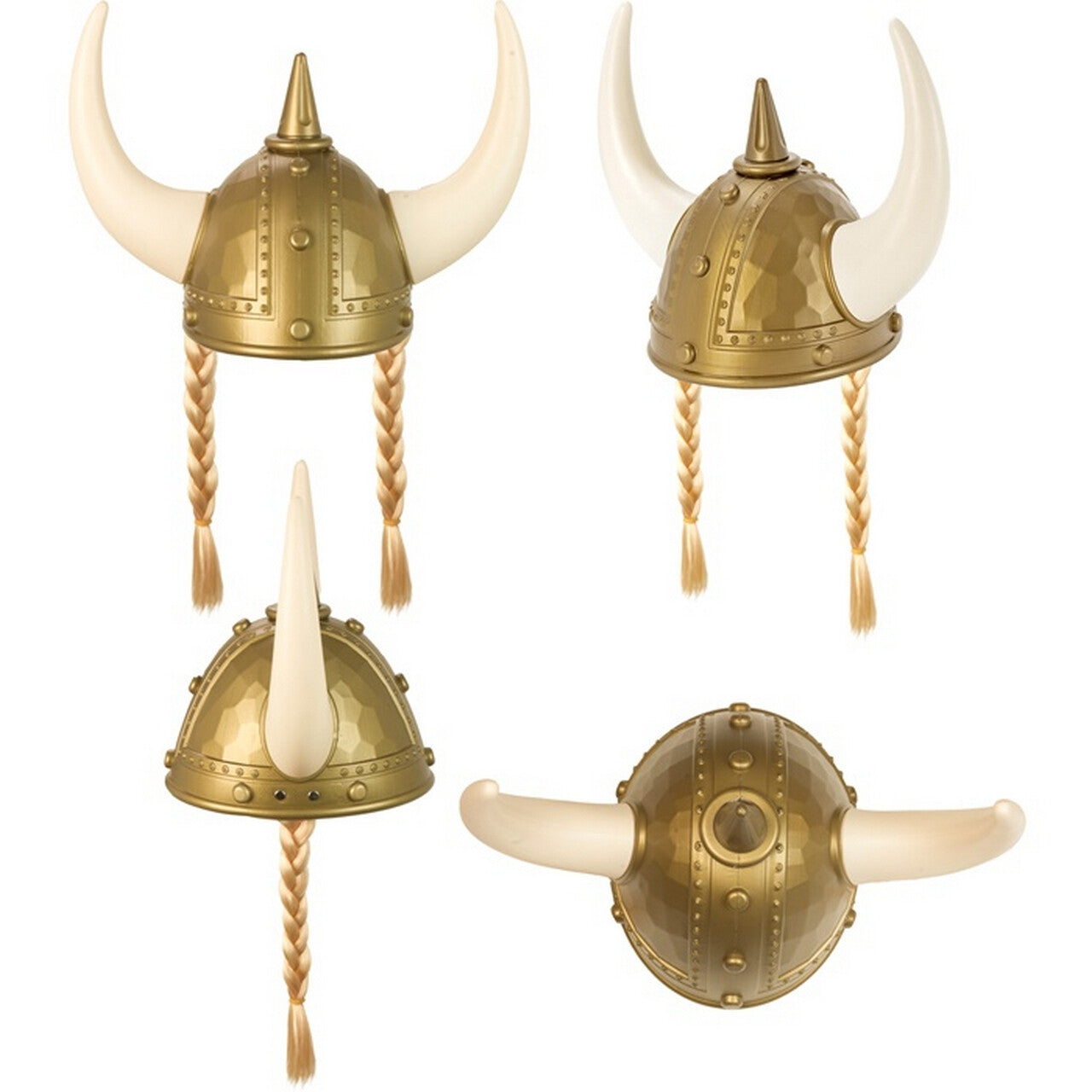 Op deze afbeelding zie je een Accessoires, van het merk Widmann. Viking Helm Met Hoorns En Vlechten