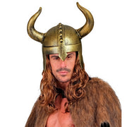 Op deze afbeelding zie je een Accessoires, van het merk Widmann. Gehoornde Viking Helm Hoiby