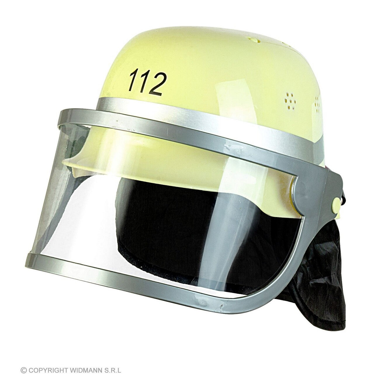 Op deze afbeelding zie je een Accessoires, van het merk Widmann. Gele Brandweerhelm 112 Kind