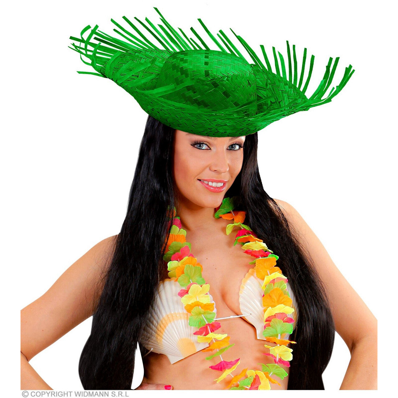 Op deze afbeelding zie je een Accessoires, van het merk Widmann. Ipanema Beach Hoed Stro Groen