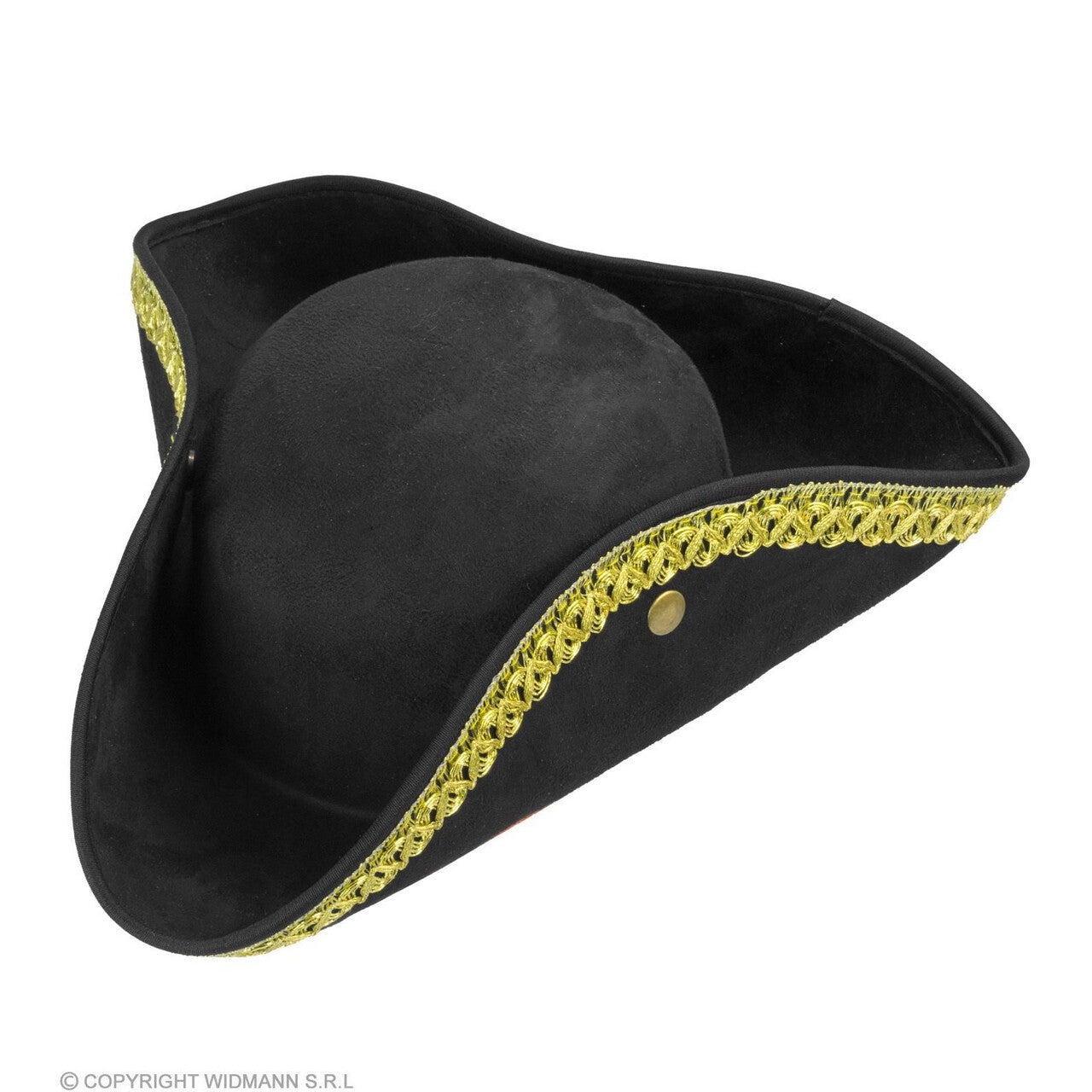 Op deze afbeelding zie je een Accessoires, van het merk Widmann. Driesteek Musketier Suedelook Zwart