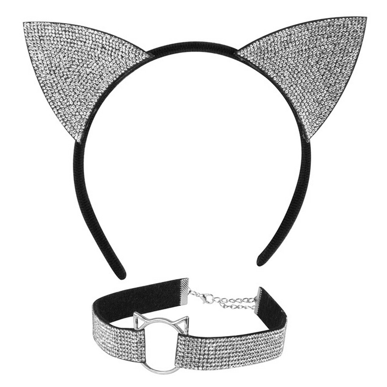 Op deze afbeelding zie je een Accessoires, van het merk Widmann. Kitty Cat Glam Set