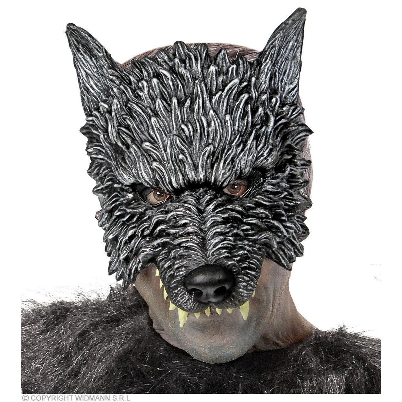 Op deze afbeelding zie je een Accessoires, van het merk Widmann. Kinloos Masker Grote Boze Wolf