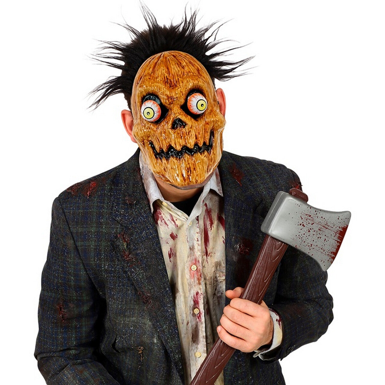 Op deze afbeelding zie je een Accessoires, van het merk Widmann. Masker Bezeten Pompoen Met Wiebel Ogen