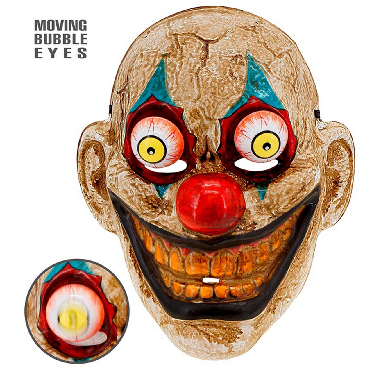 Op deze afbeelding zie je een Accessoires, van het merk Widmann. Masker Scary Clown Met Wiebel Ogen