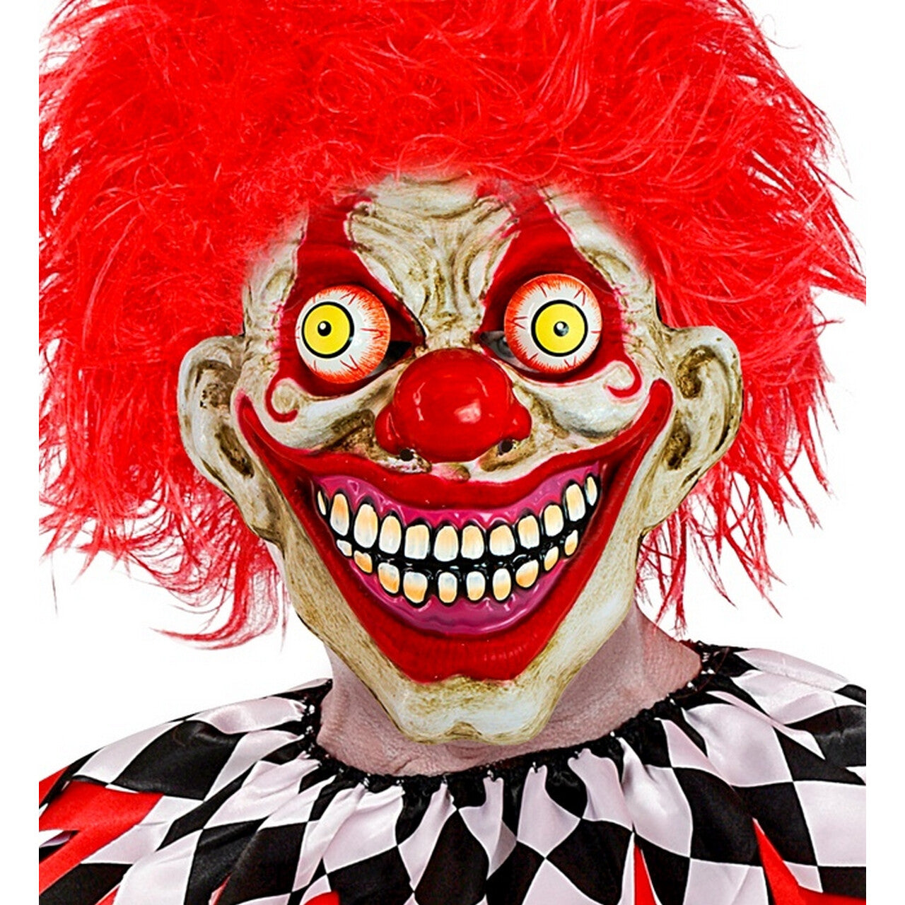 Op deze afbeelding zie je een Accessoires, van het merk Widmann. Masker Smiling Clown Met Wiebel Ogen