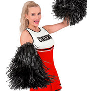 Op deze afbeelding zie je een Accessoires, van het merk Widmann. Cheerleader Pom Pom Zwart 1 Stuk