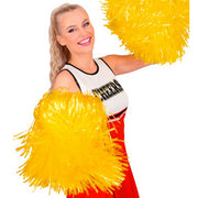 Op deze afbeelding zie je een Accessoires, van het merk Widmann. Cheerleader Pom Pom Geel 1 Stuk
