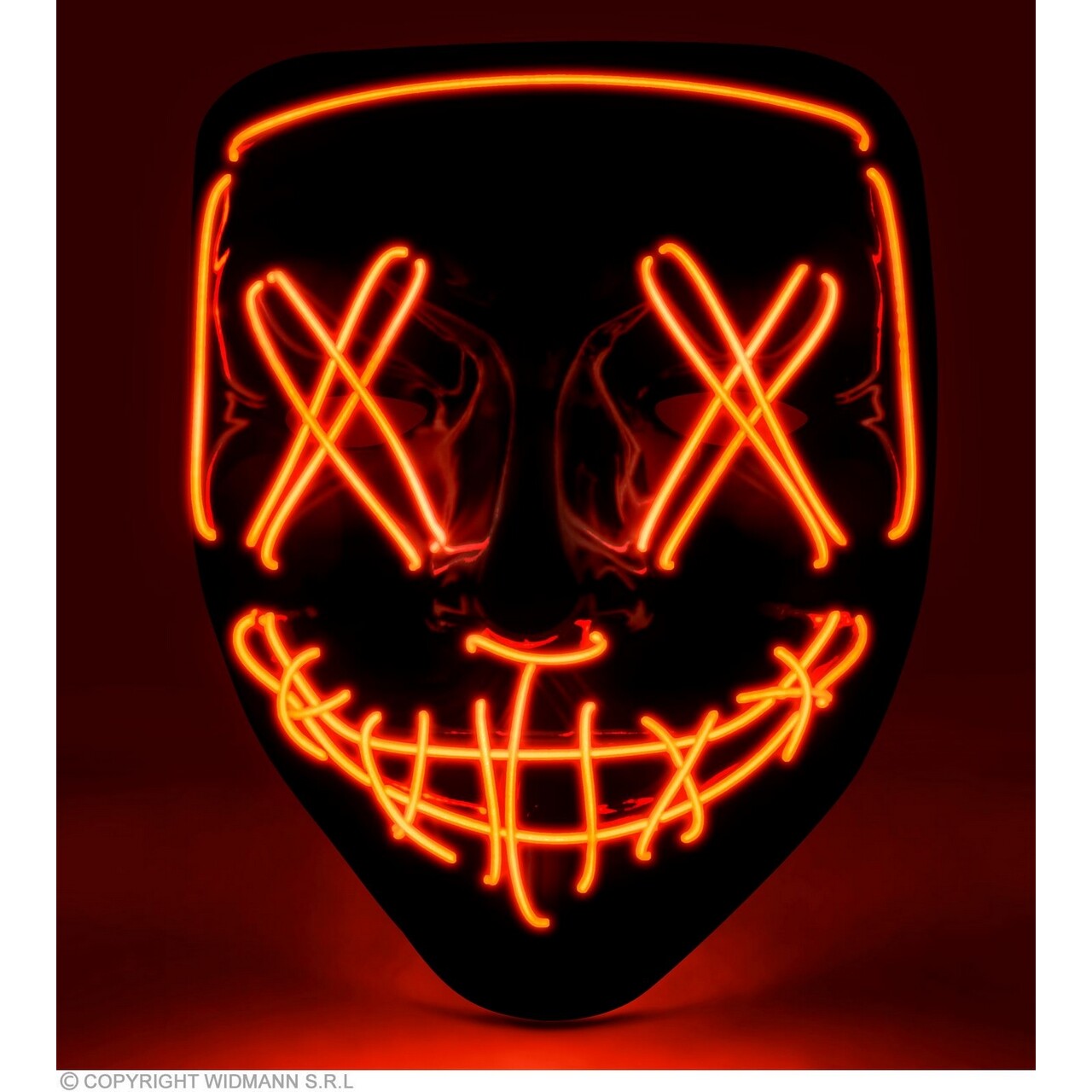 Op deze afbeelding zie je een Accessoires, van het merk Widmann. The Purge Masker Met Rood Licht