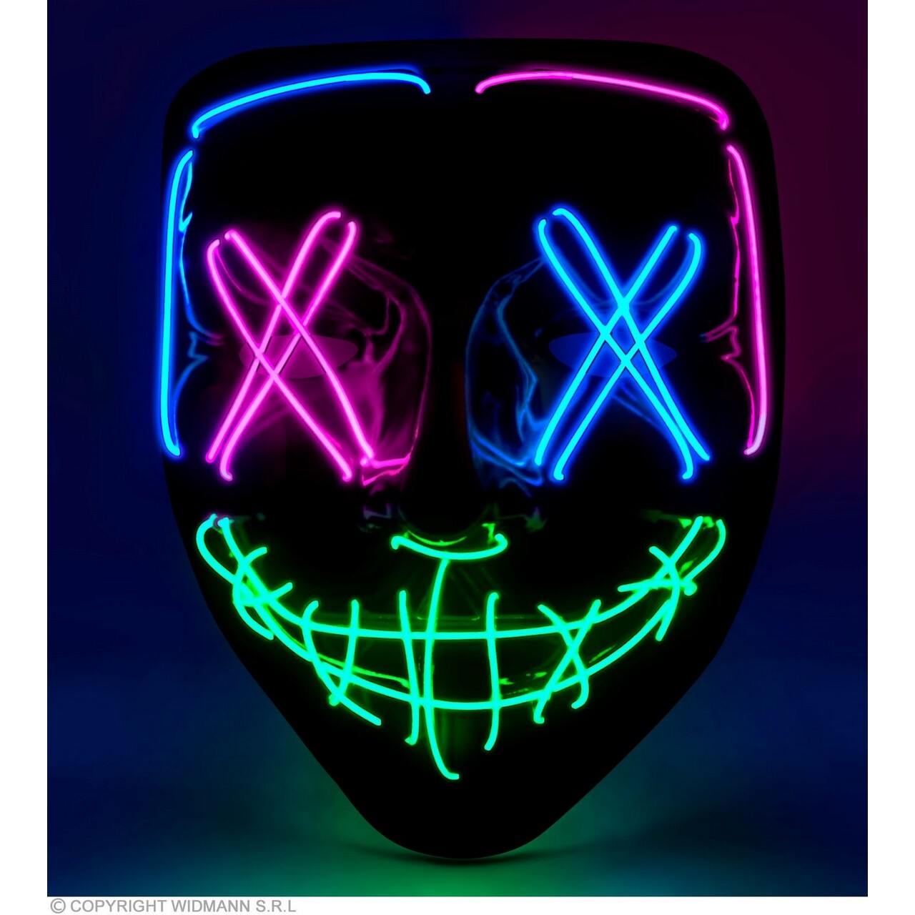 Op deze afbeelding zie je een Accessoires, van het merk Widmann. The Purge Masker Met Gekleurd Licht