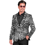 Op deze afbeelding zie je een Kostuums, van het merk Widmann. Shiney Zebra Colbert Man