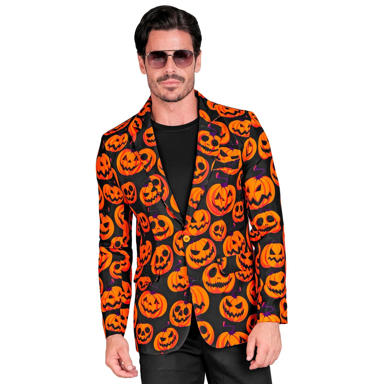 Op deze afbeelding zie je een Kostuums, van het merk Widmann. Enge Halloween Pompoen Colbert Man