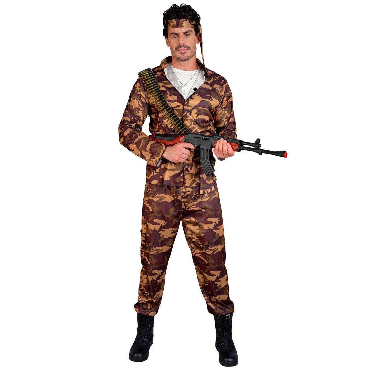 Op deze afbeelding zie je een Kostuums, van het merk Widmann. Soldaat Strijdgraag Man Kostuum