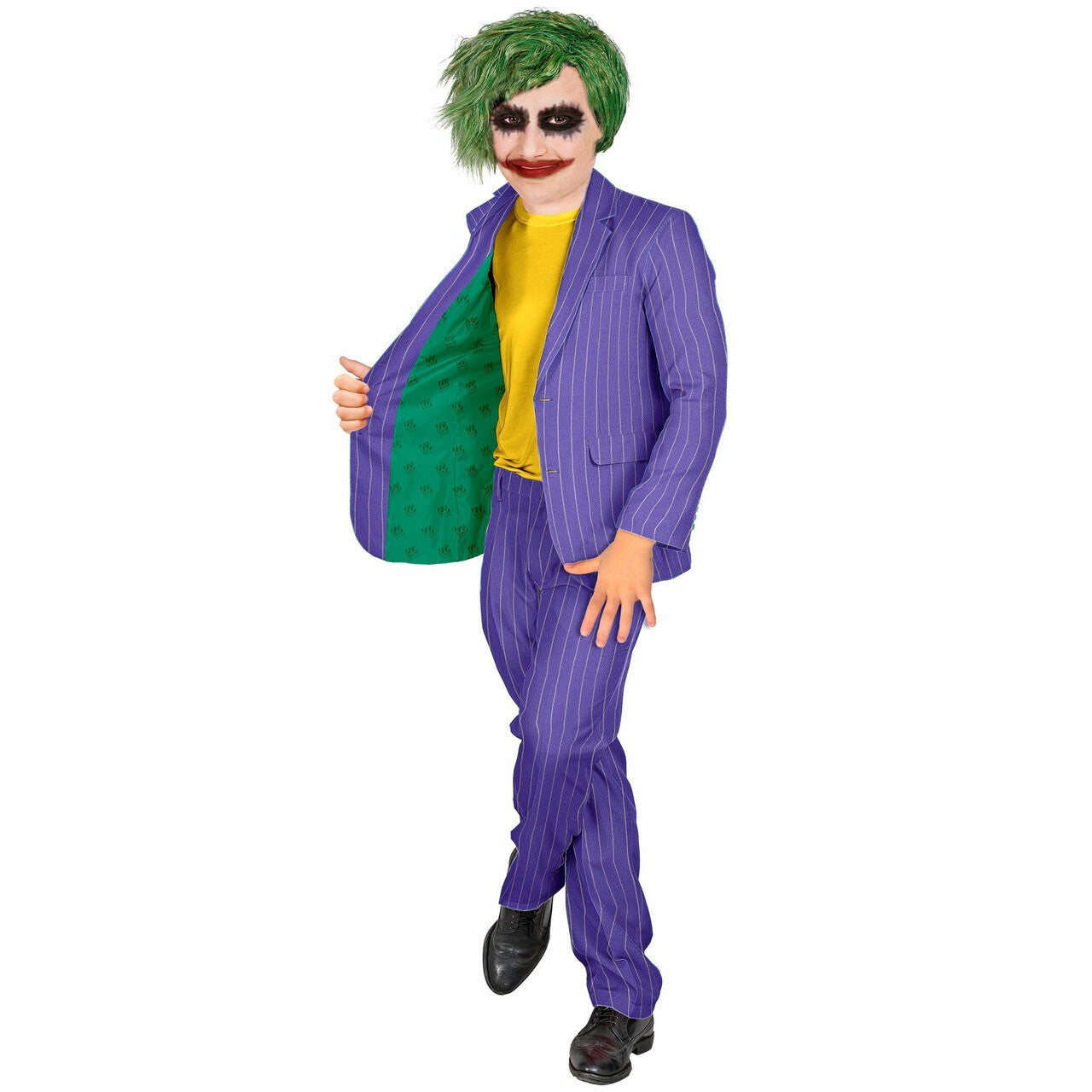 Op deze afbeelding zie je een Kostuums, van het merk Widmann. Maffe Maffia Joker Jongen Kostuum