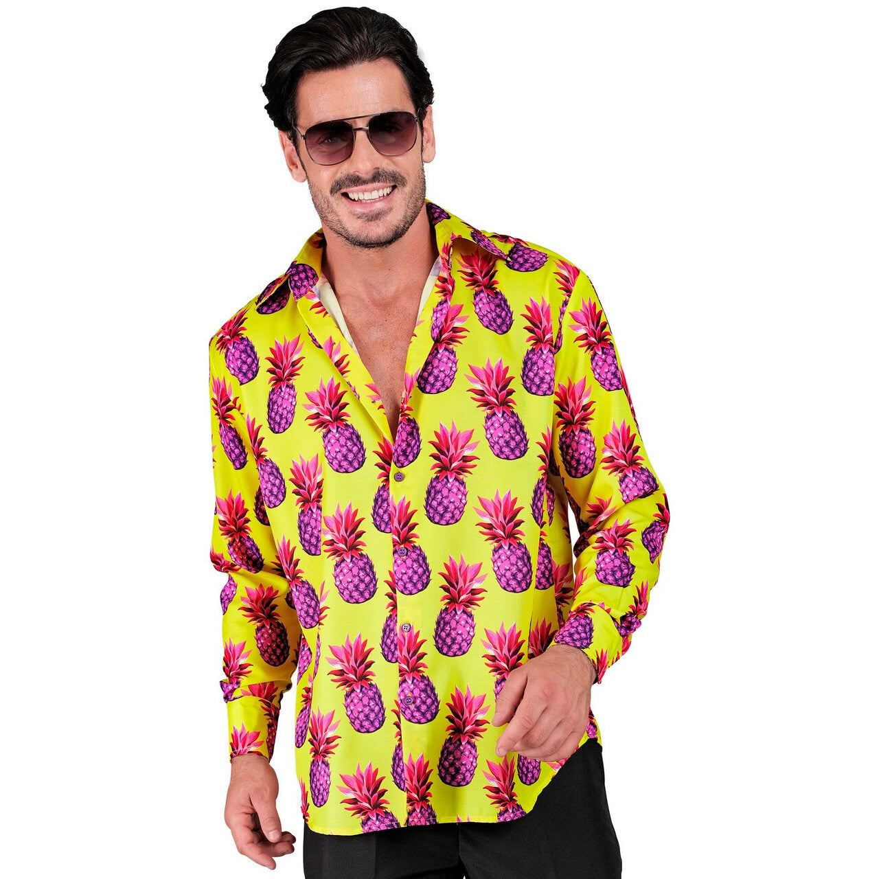 Op deze afbeelding zie je een Kostuums, van het merk Widmann. Tropical Fruit Party Beach Overhemd Man