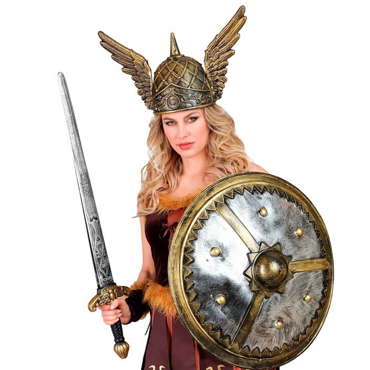 Op deze afbeelding zie je een Accessoires, van het merk Widmann. Lang Vikings Zwaard 84 Centimeter