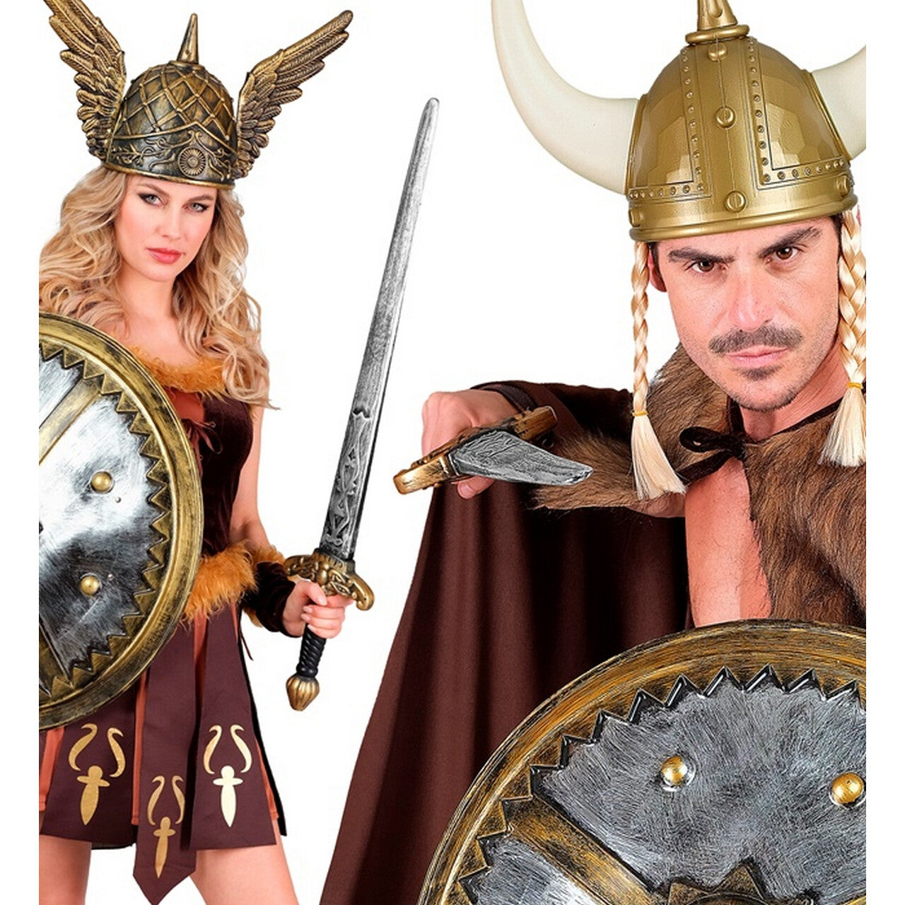 Op deze afbeelding zie je een Accessoires, van het merk Widmann. Lang Vikings Zwaard 84 Centimeter