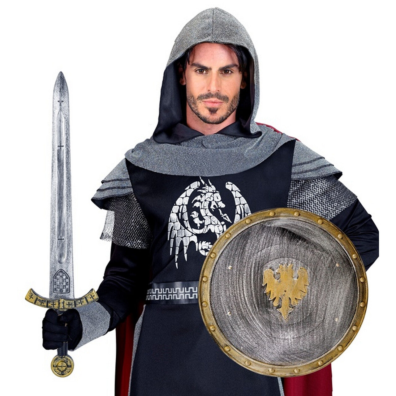 Op deze afbeelding zie je een Accessoires, van het merk Widmann. Ridder Furie Set Zwaard En Schild