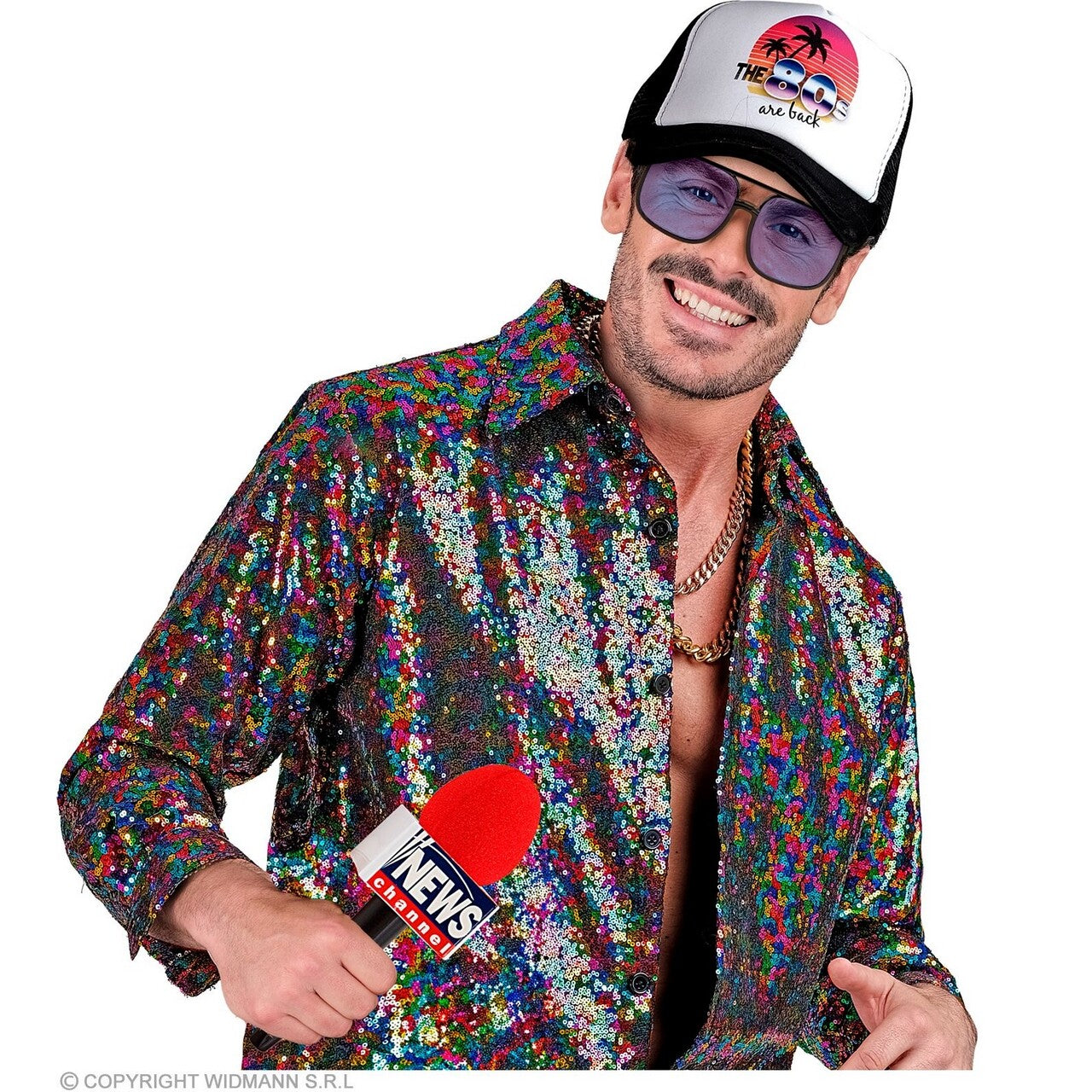 Op deze afbeelding zie je een Accessoires, van het merk Widmann. Microfoon Nieuwszender 25 Cm