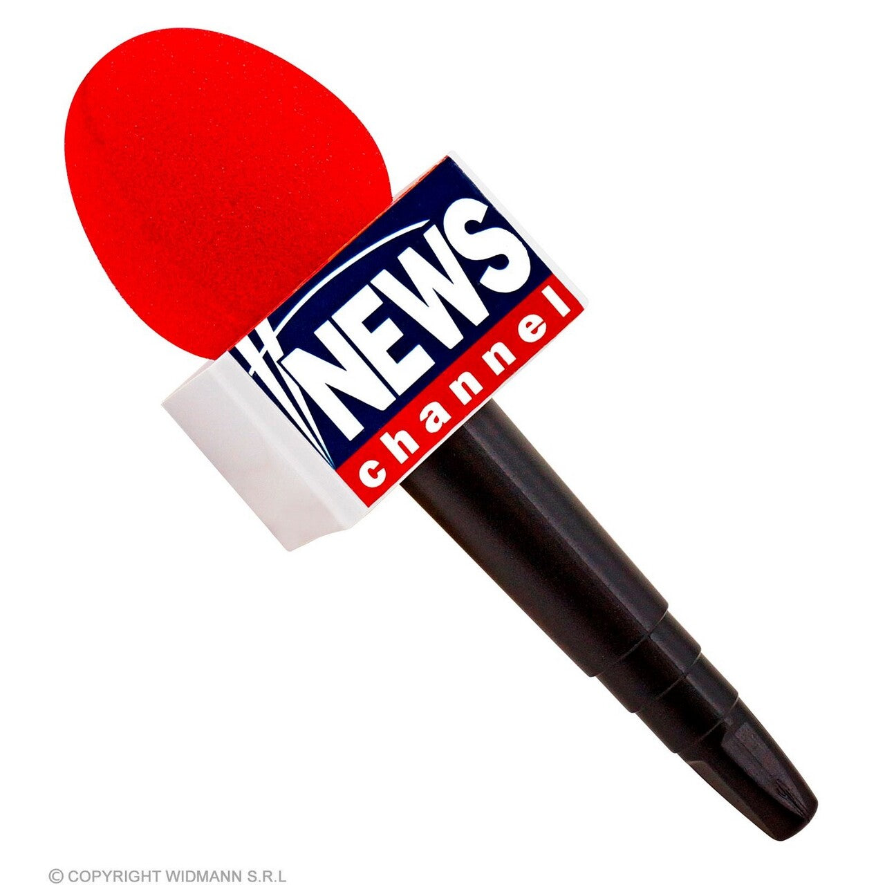Op deze afbeelding zie je een Accessoires, van het merk Widmann. Microfoon Nieuwszender 25 Cm