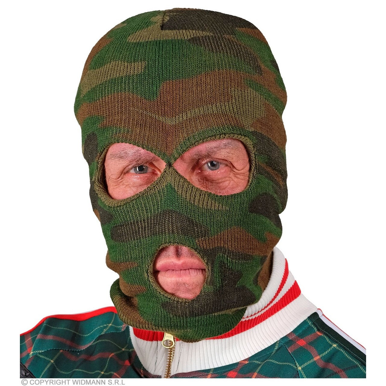 Op deze afbeelding zie je een Accessoires, van het merk Widmann. Bivakmuts Camouflage