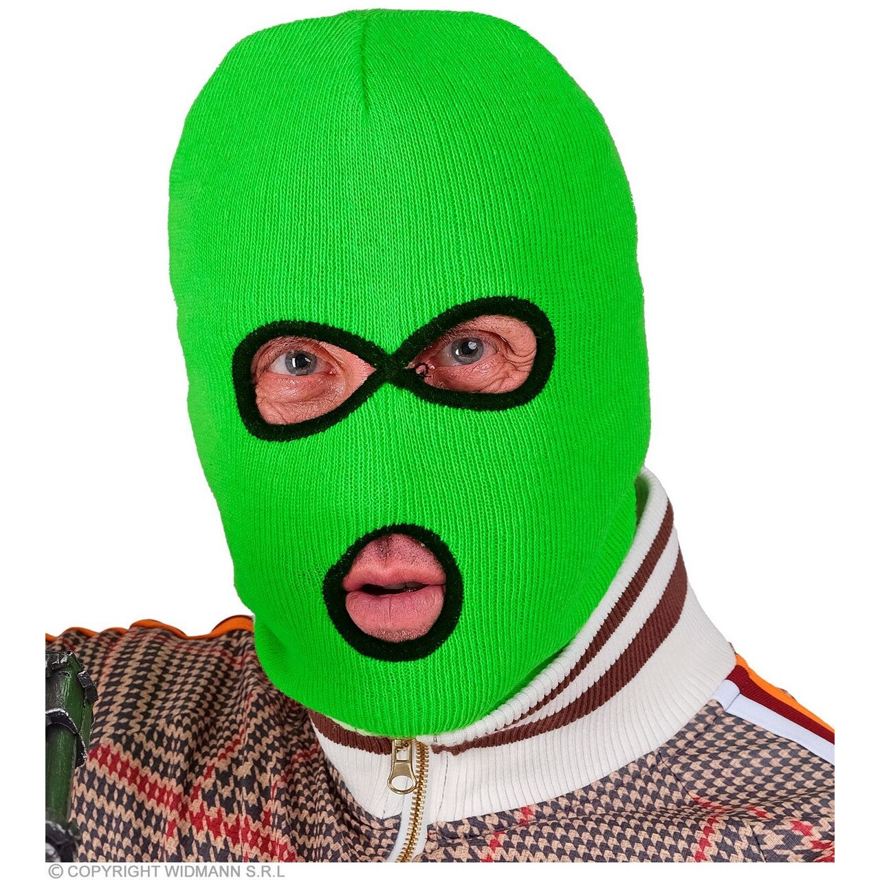 Op deze afbeelding zie je een Accessoires, van het merk Widmann. Bivakmuts Groen