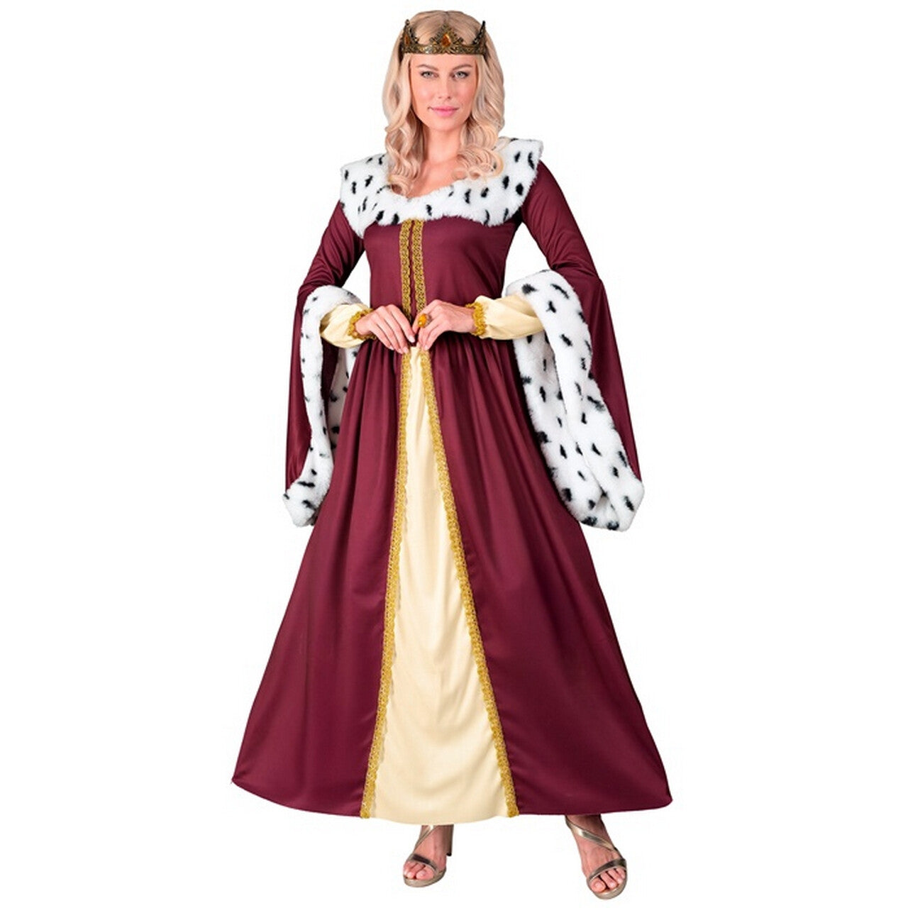 Op deze afbeelding zie je een Kostuums, van het merk Widmann. Sprookjes Koningin Lilibeth Vrouw Kostuum